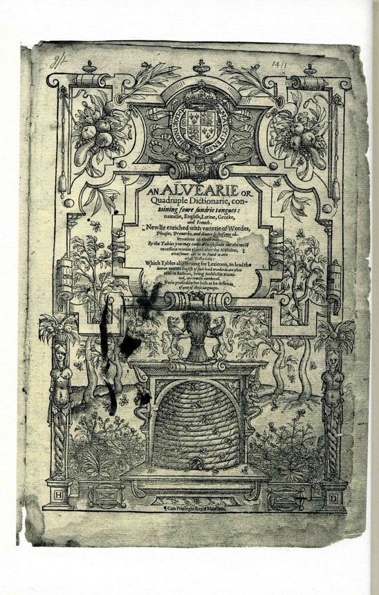 Scan of Alvearie title page