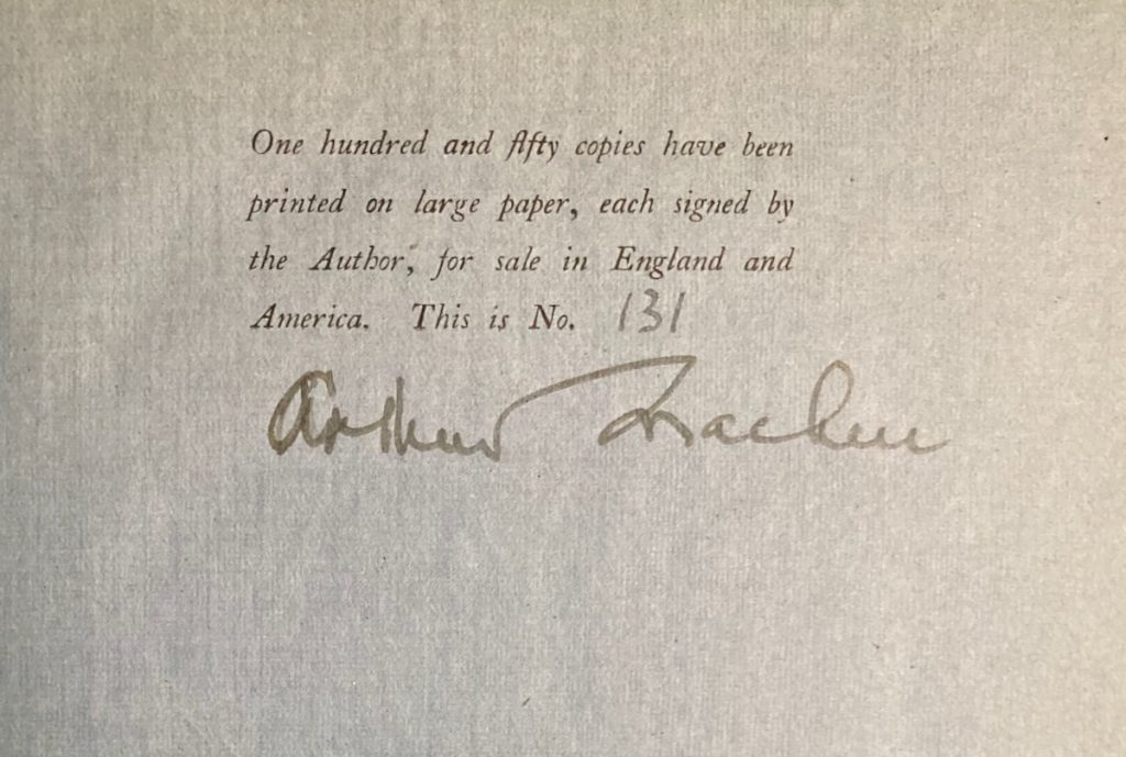 signature of Arthur Machen