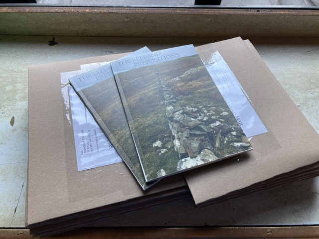 advance copies of The Elfland Prepositions, at the Post Office