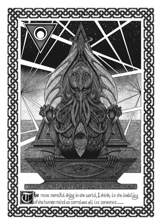 Opening page of the Call of Cthulhu illustrated by John Coulthart